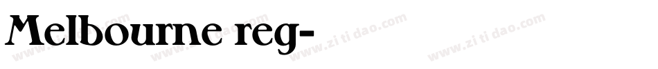 Melbourne reg字体转换